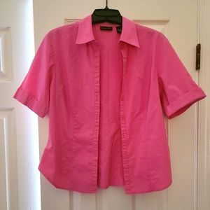 New York & Company stretch bottom up shirt.  Size: Medium